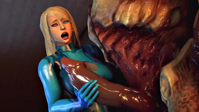 Samus Aran is fucked by a monster