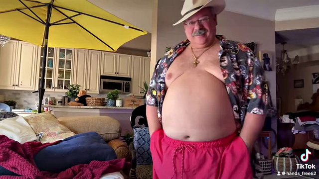 Trans Bear Fantasy in White Panties. Man Pie Cums in Briefs