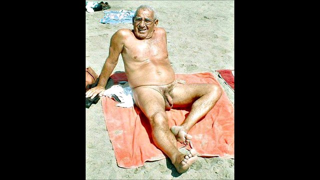 Grandpa beach nude pictorial