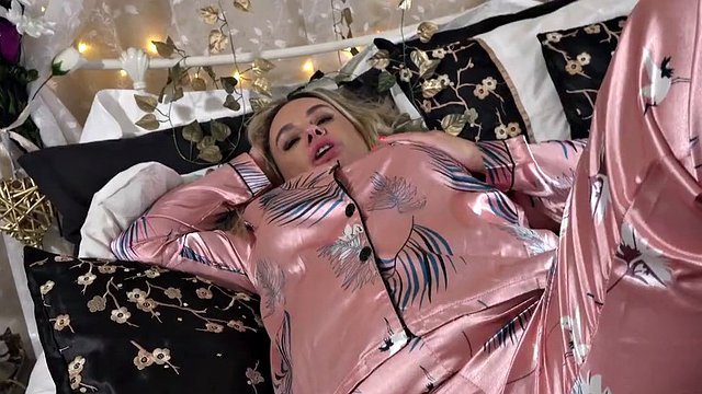 AuntJudysXXX - Your busty stepmom Eva May catches you looking at her in bed (POV)