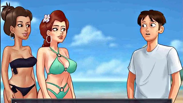College Big Tits Contest on the Beach - Summertime Saga Ep 204
