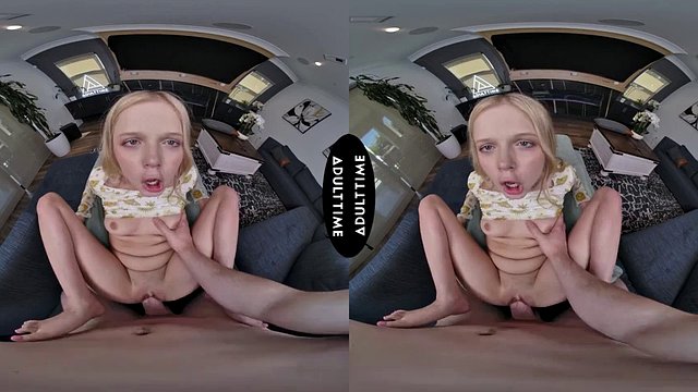 UP CLOSE VR - POV Petite blonde Coco Lovelock goes into FERAL FRENZY mode for your big cock