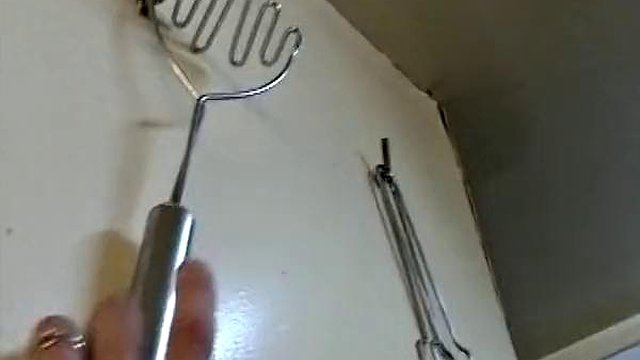Mature French blonde fucked by two dudes in the restaurant's kitchen