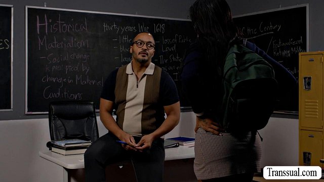 Shemale Teacher Crosses Line