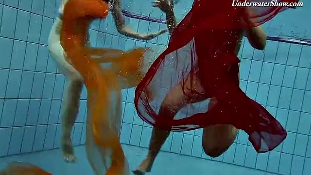 Liza and Krasula are very fond of the pool