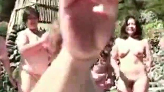 Asian grannies making an Orgy TV show