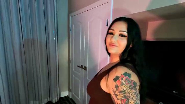 Big Booty Brunette Roxanne Roselle Fucks BBC in Dark Hotel Room