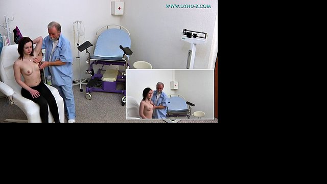 Teen patient has a gynecological exam