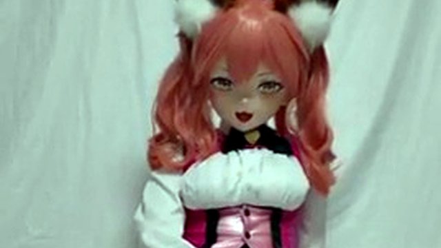Kigurumi self masturbation orgasm and moaning