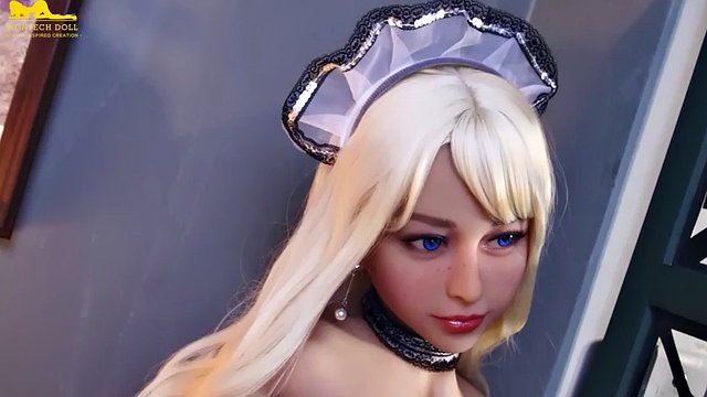 Maid sex doll with cute face and petite body