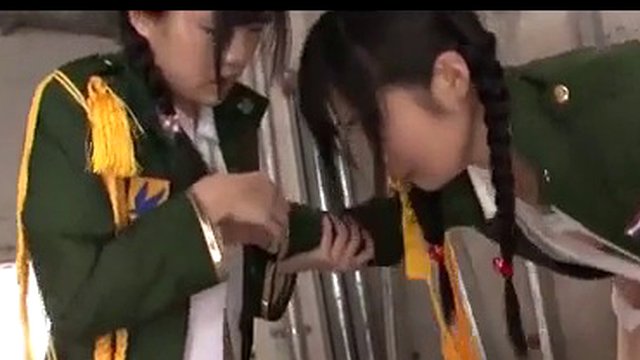 Two Japanese girl soldiers fucked cruelly
