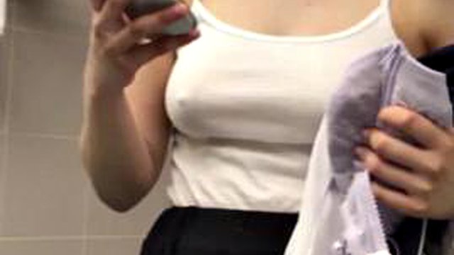 Domestic plump young lady masturbates in the bathroom: Big Tits, Asian & Solo Porn