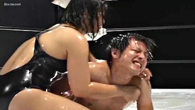 Japanese oil wrestling: Fetish, Handjob & Femdom Porn