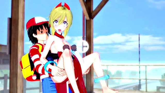 Irida(pokemon legend of arcues) fucked by trainer: Asian, Creampie & Toy Porn