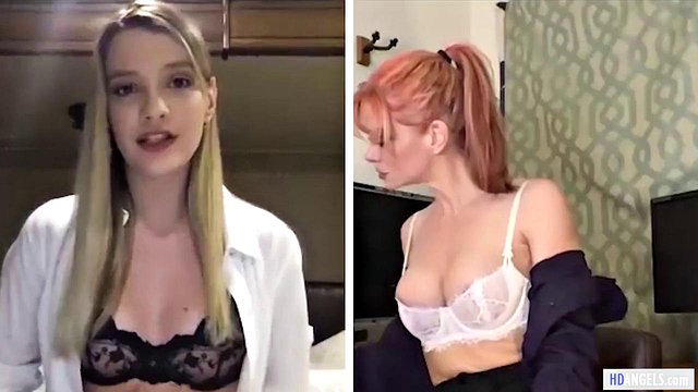 Kenna James and Serene Siren Deepen Their Steamy Office Romance with Intimate Webcam Masturbation