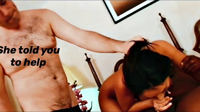PMV - Cumkissing Cuckold Cleaners I - A real snowball porn clip for the loser cuckold