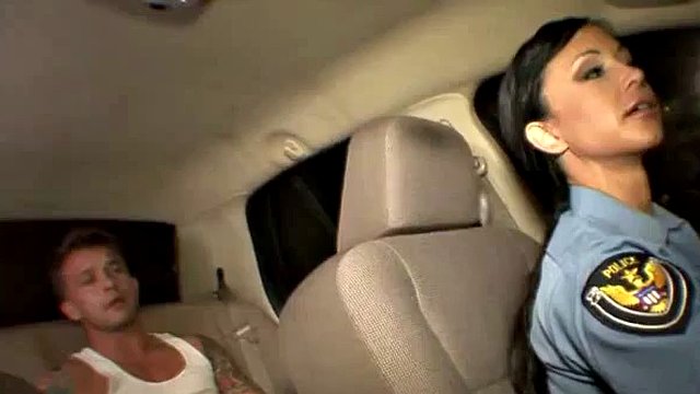 Horny busty cougar seduces and fucks guy in her car!