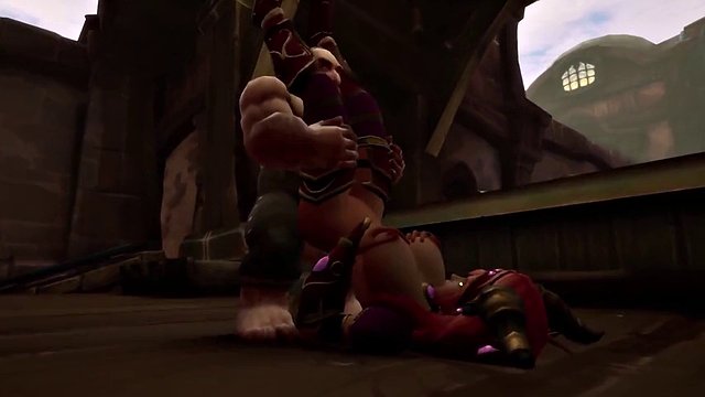 A dwarf has fun with a parody of elves from Warcraft