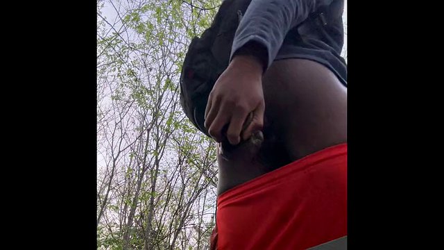 Dildo Play 5: Outdoor compilation of ass and piss play while using a 9 inch BBC mechanical cock