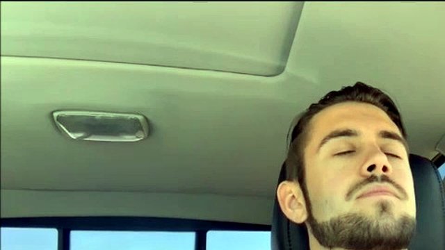 guy masturbates in the car