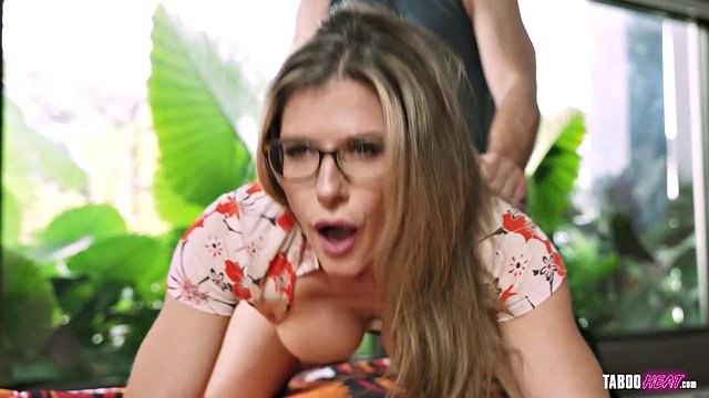 Blonde Stepmom Melanie Hicks and Stepsister Cory Chase Endure Freeuse Anal Threesome Pounding for Hallowe