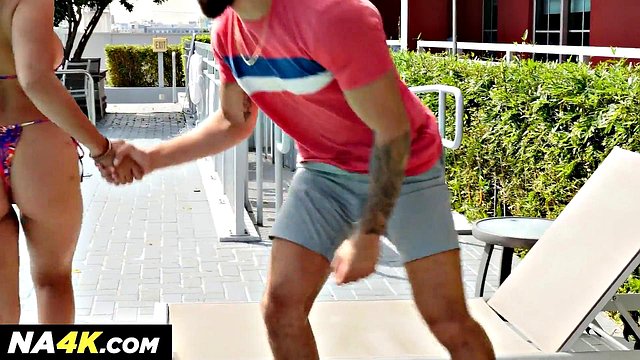 Big Tits Latina Lilly Hall Fucked by Neighbor After Pool Day