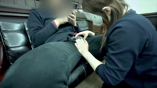 A married woman licks the cock of an adulterous man who only looks at his mobile phone