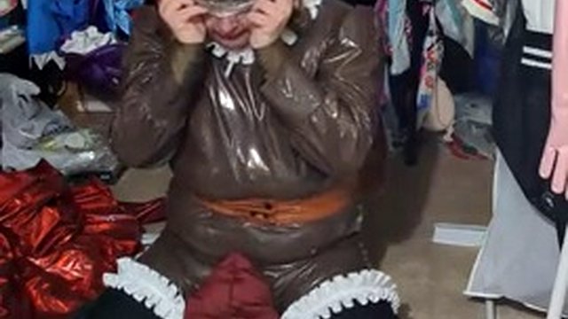 Desperate Full Diaper Brown PVC Eevee Sissy Maid Breathplay Hump Inflatable Tail