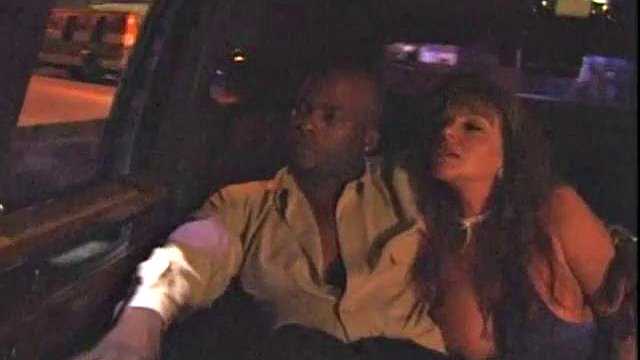 Vintage Brunette Hooker Parties in Limo: Blowjob, Cowgirl & Missonary Porn