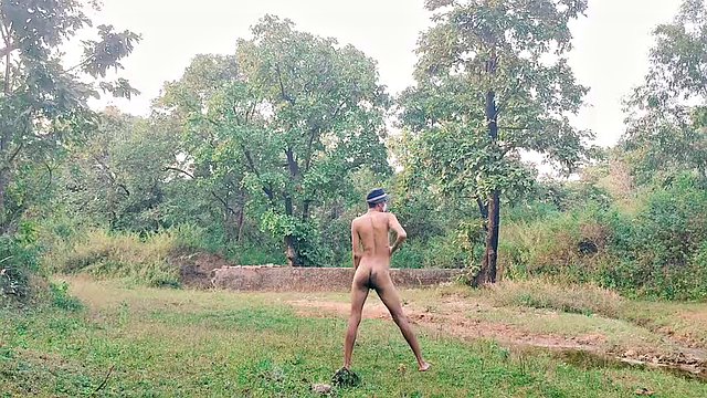 Sexy men dancing full nude in forest cumshot