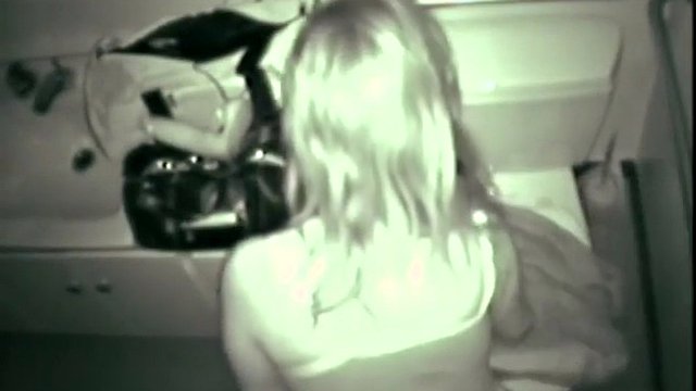 Naughty public slut goes alone in the bathroom