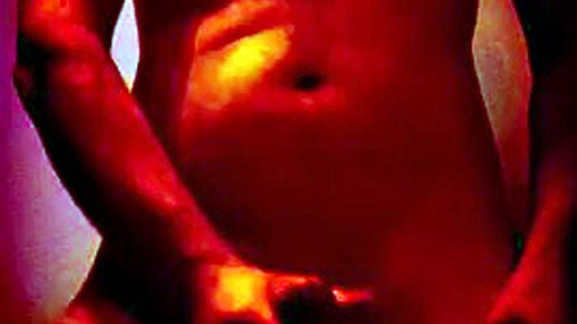 Horny stranger with a hot ass masturbates in front of me and cums on my chest after the party while I'm still tripping.