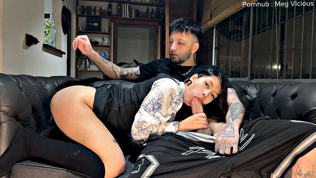 I Wanted Help with My Homework but I Found My Stepbrother Masturbating (Meg Vicious)