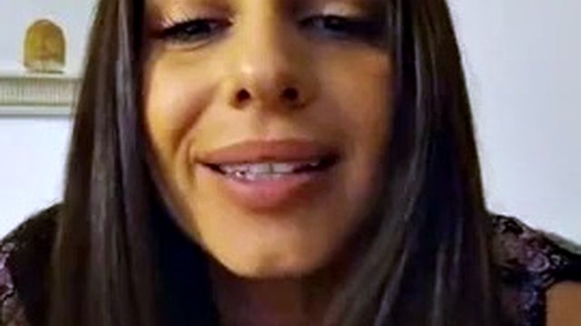 Chubby big ass busty latina kissing and teasing