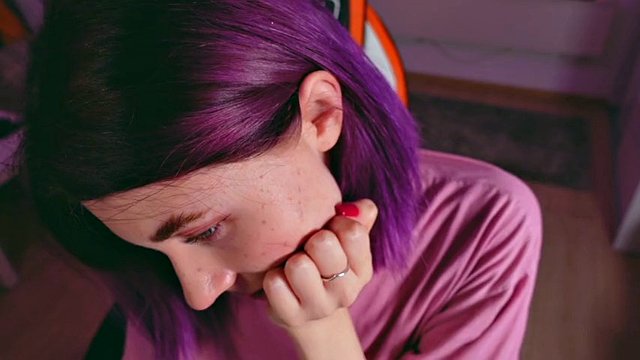 Purple hair vixen deepthroats you JOI and calls you daddy