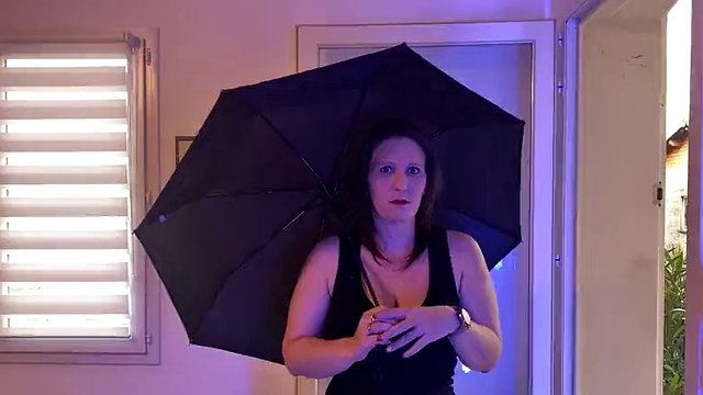 POV encounter, striptease, handjob, blowjob and sex with a chubby MILF