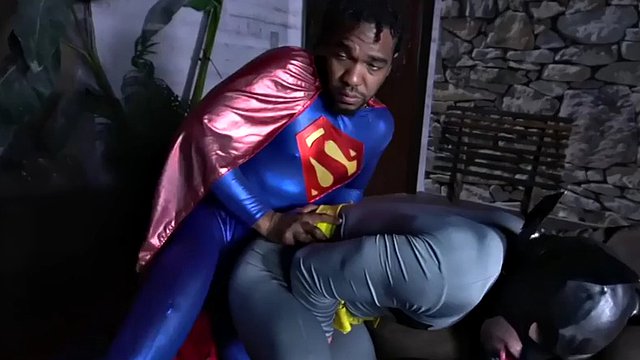 Gay cosplay bottom couple enjoy anal sex on the couch