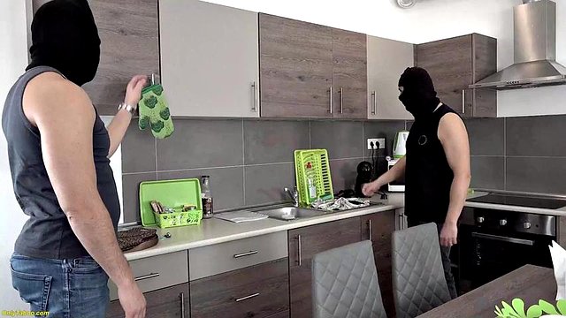 bbw grandma rough threesome fist fucked
