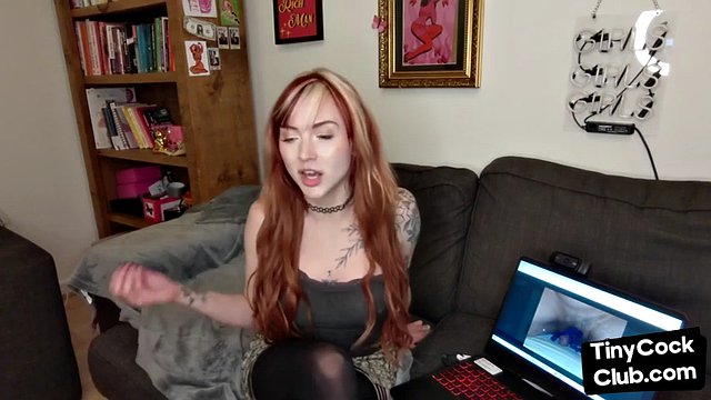 SPH tattooed babe solo talks dirty and humiliates small cocks
