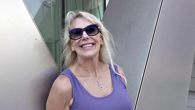 GERMAN SCOUT - Blonde GILF Mature Bianca seduce to Rough Old Young Fuck at Model Casting