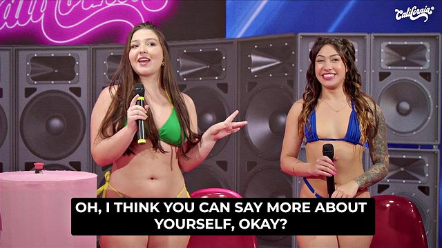 Monique Bertolini, Curvy Brazilian TV Host with Big Tits, Rams a Plug Deep into Long-Haired Raff