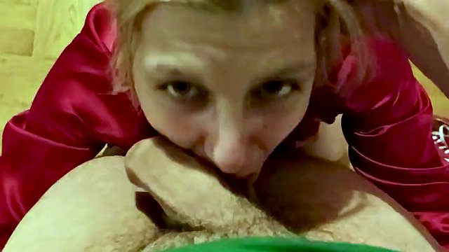 Slutty MILF on her knees gets fucked, slapped and cum on face