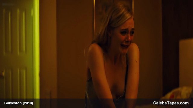 Elle Fanning showing her tits
