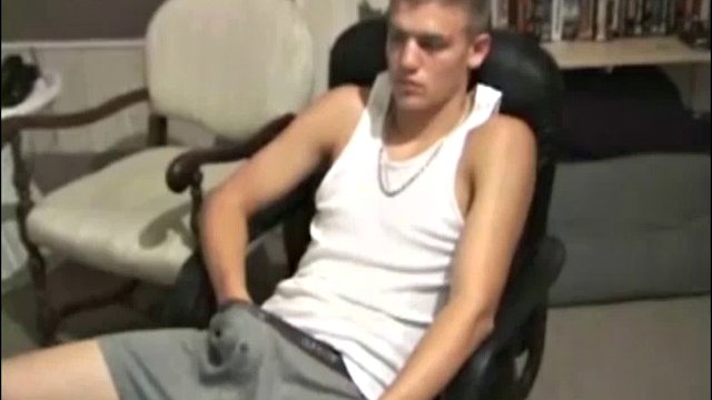 Young Lance looks very inviting and sexy, as he stares at the camera while massaging his hard cock. We enjoy a nice show of long strokes from this naked boy, before he blows his load on a chair.