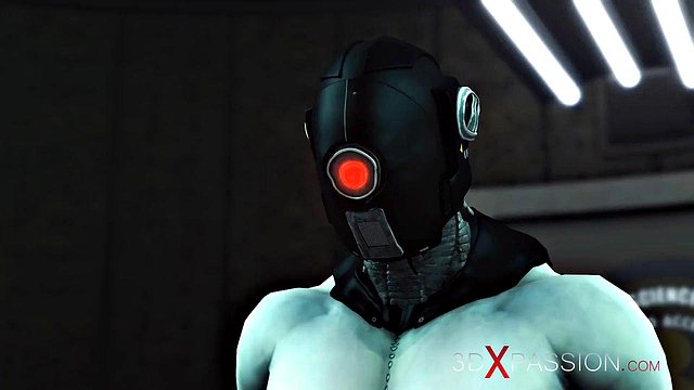 Horny Woman in Cuffs Gets Roughly Fucked by Futa Futanari Mad Lab Sex Android