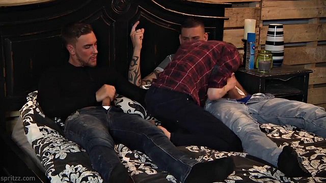 Harry Alexander's Twink Hole Stretched by Tyler Jenkins and Jessie Taylor's Massive Monster Cocks