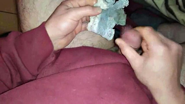 Not Step Mom Panties Jerking off and Cum