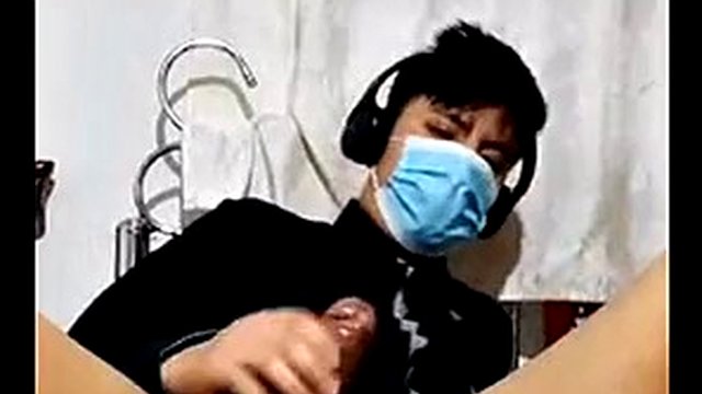 Gay guy on webcam plays with his panties and ass in missionary position