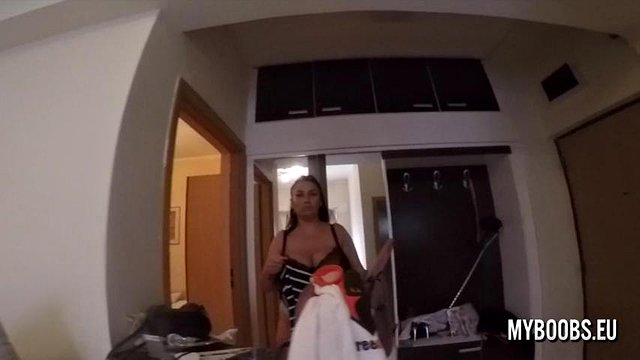 Hidden Camera When Helen Star Masturbate In Kitchen